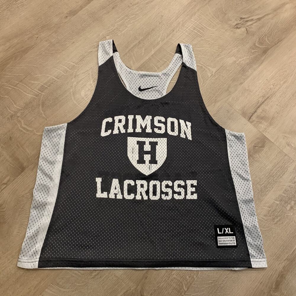 Nike Harvard University Crimson Lacrosse # 7 Pinnie Men's L/XL Large/XL Mesh
